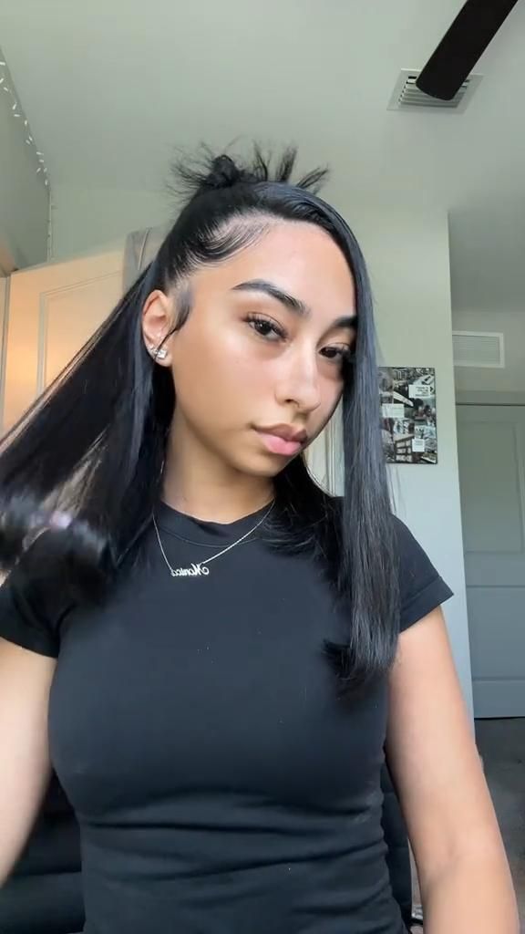 @monicaarelys As an Amazon AssociateI earn from qualifying purchases. Hairstyles W Straight Hair, Side Path Hairstyles, Hair Inspo For Straight Hair, Quick Baddie Hairstyles, Beats Hairstyle, Hair Styles For Short Hair Straight, Hairstyles To Do On Straight Hair, Straight Hair Inspo Hairstyles, Hairstyles With Straightened Hair