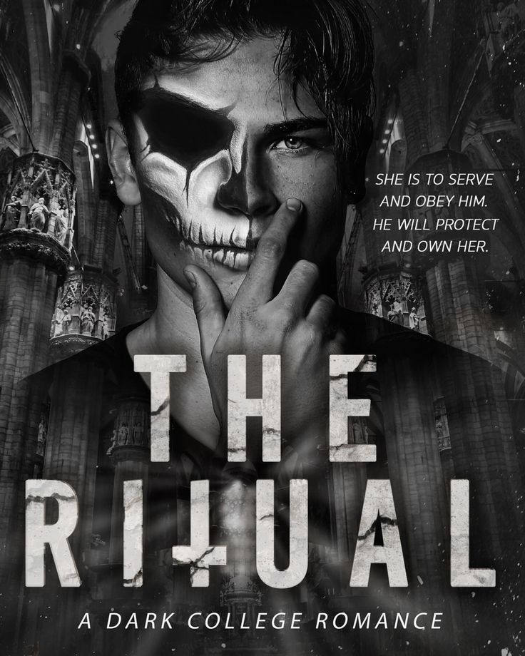 the ritual movie poster with a man in skeleton makeup holding his hand to his face