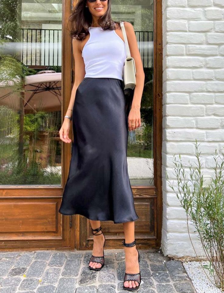 SATIN MIDI SKIRT A-line silhouette Mid-Calf Material - satin/ polyester true to size SIZE WAIST LENGTH HIPS S cm 68 81 90 inches 26.8 31.9 35.4 M cm 74 82 94 inches 29.1 32.3 37 L cm 78 83 98 inches 30.7 32.7 38.6 XL cm 82 84 102 inches 32.3 33.1 40.2 CARE INSTRUCTIONS: Don't Bleach, Don't dry clean, Don't iron, for better washing results use hand-wash in water temperature 30°.THANK YOU for visiting our shop! We hope to offer you an amazing experience with unique, statement designs, the highest Mini Dress Formal, Party Dress Long Sleeve, Satin Midi Skirt, Puff Sleeve Dresses, Water Temperature, Floral Dress Summer, Party Dress Long, Boho Maxi Dress, Sweater Set