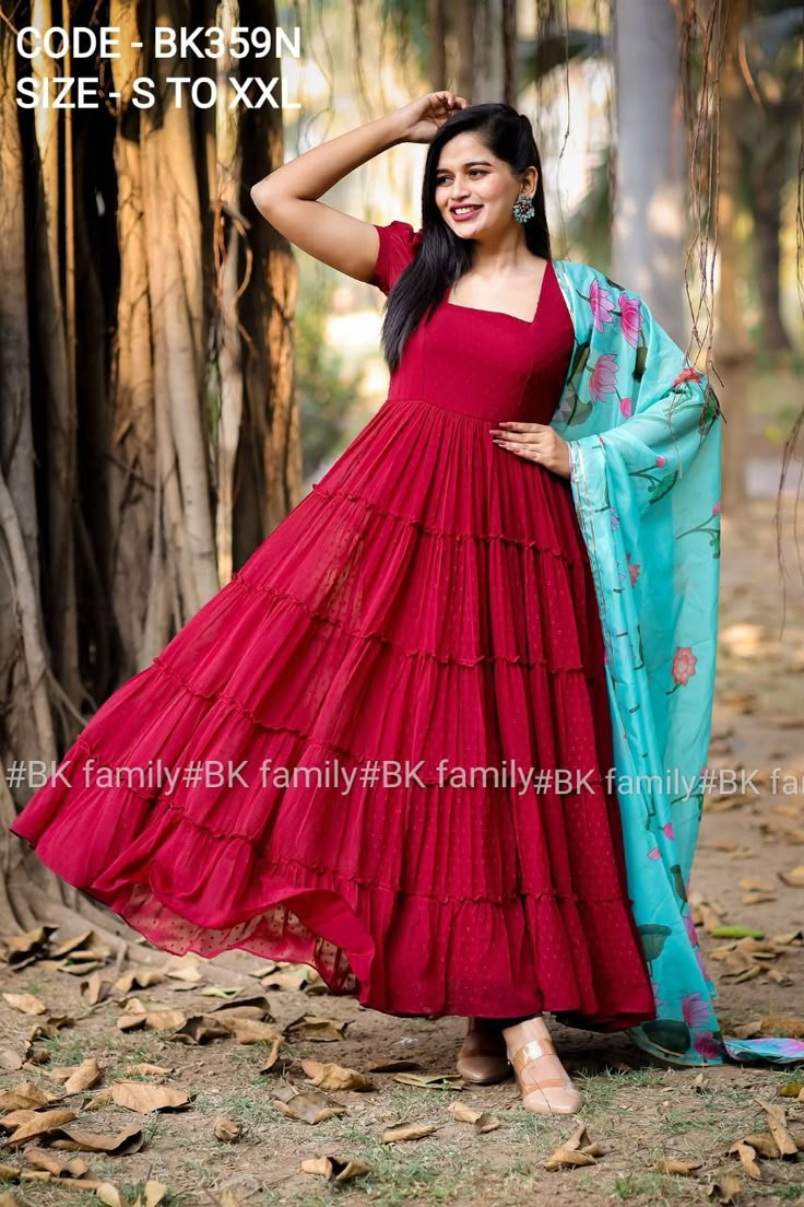 Long Frocks Gorget, Jorjet Frock Designs Latest, Frill Frocks For Women Long, Umbrella Long Frock Design, Gorget Frocks Design, Gorget Dress Design Frock, Umberalla Frock Models, Long Frocks Models For Stitching With Saree, Long Umbrella Dress Designs