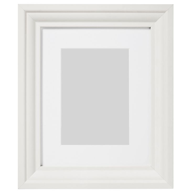 an empty white frame on a white background