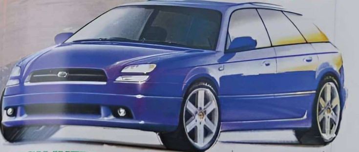 a blue subarunt is shown in this advertisement