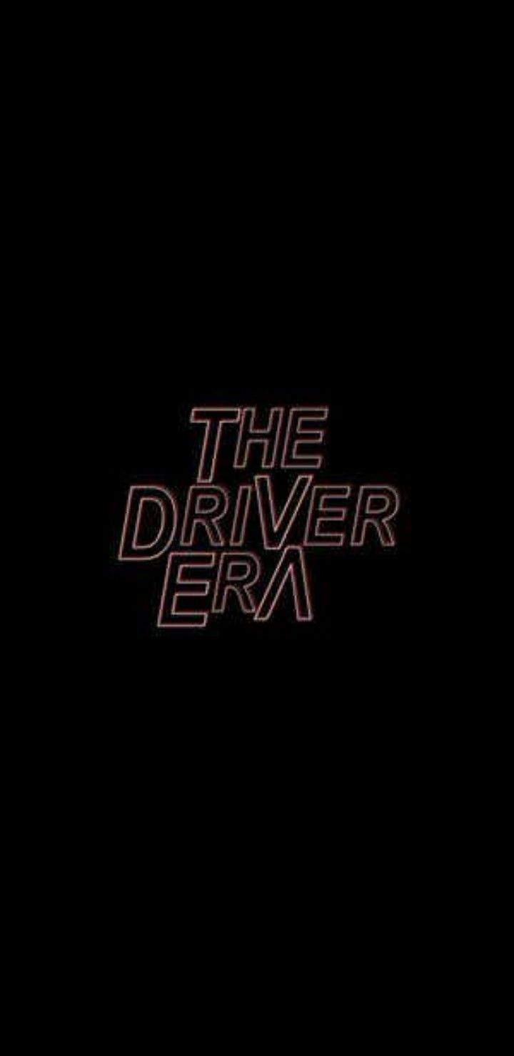 the driver era logo on a black background