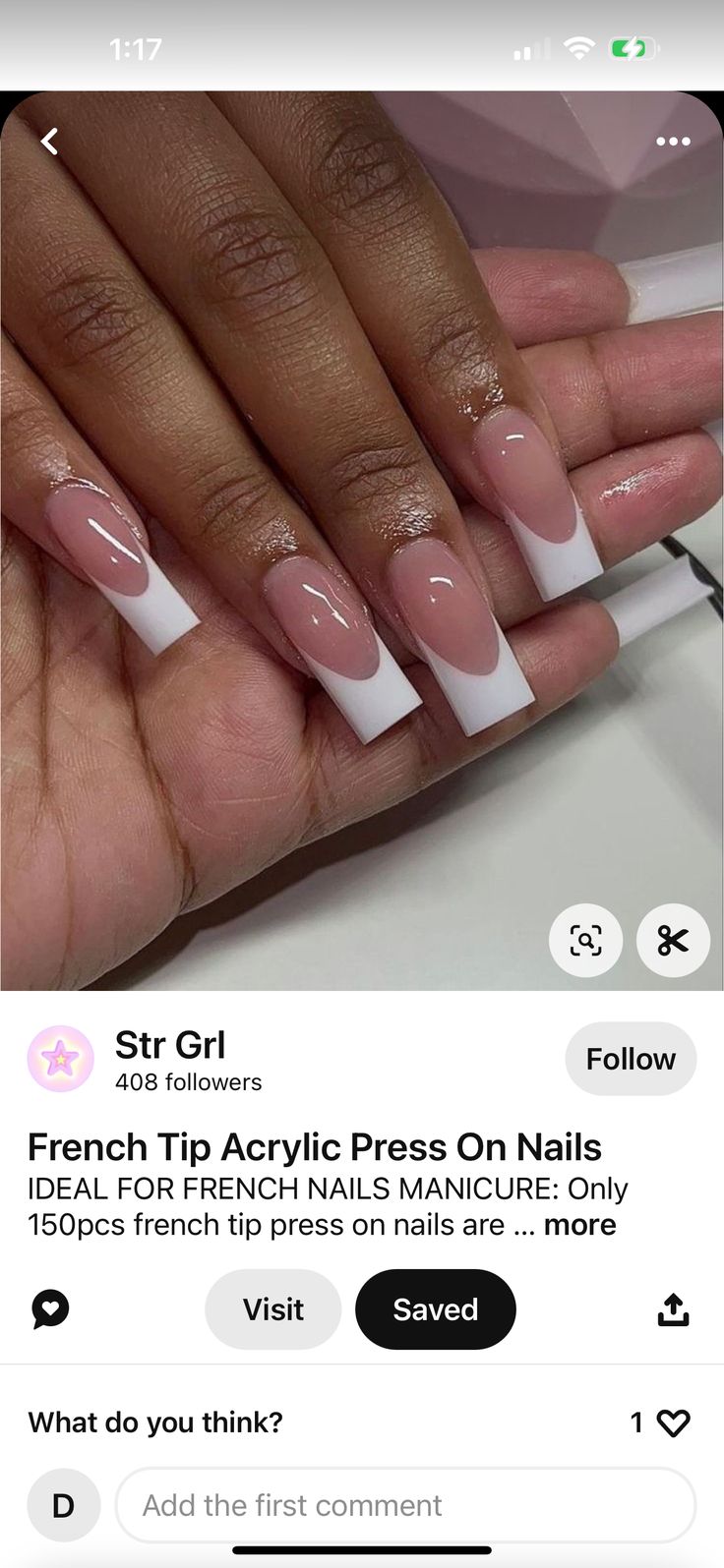 Long Frenchies Acrylic Nails, Simple French Tip Nails Long, French Tip Nails With One Solid Color, High French Tip Nails, French Tip Black Women, Long French Tip Nails Square, Thick French Nails, Long Square Nails French Tip, Straight French Tip Nails