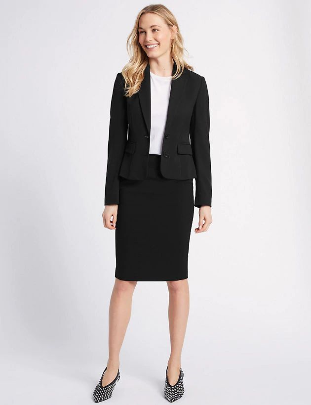 Blazer & Pencil Skirt Suit Set | Suits & co-ords | Marks and Spencer US Pencil Skirt Suit, Skirt Suit Set, Blazer And Skirt, Co Ords, I Love Makeup, Suit Set, Pencil Dress, Skirt Suit, Ladies Day