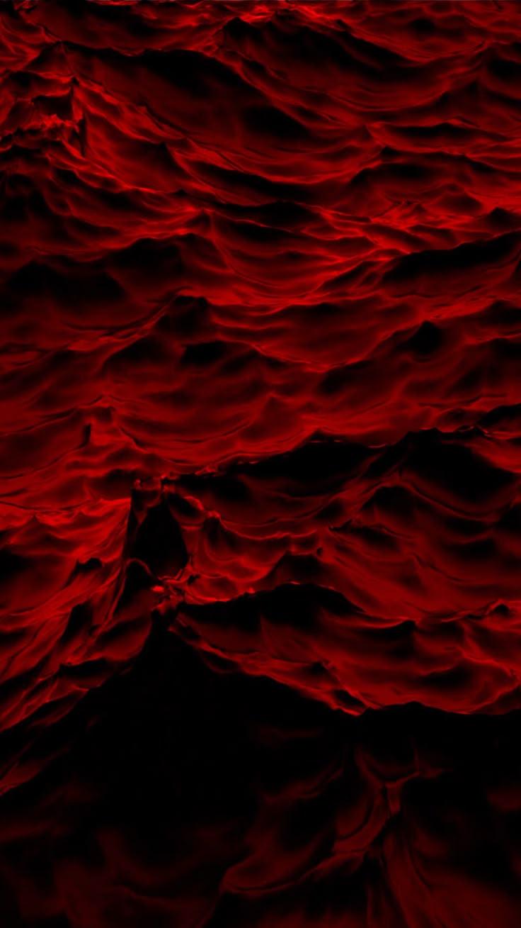 an abstract red and black background with waves