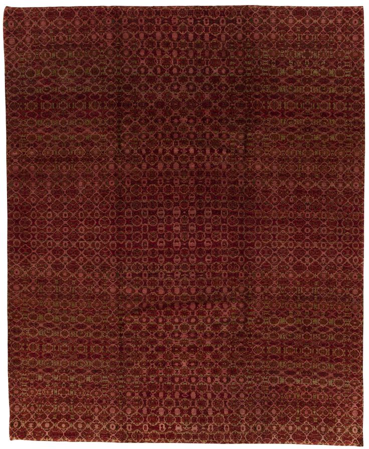 Crescendo Crimson is a hand knotted rug by Tufenkian. Earthy Brown, Crimson Red, Red Rose, Rug, India, Wool, 10 Things, Red, Pattern