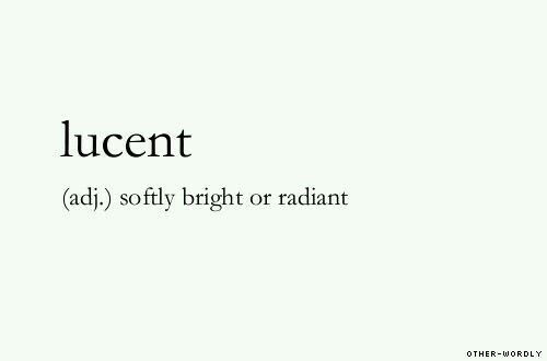 the word lucent is written in black and white