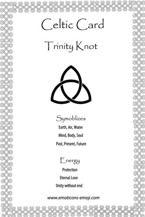 the celtic card trinity knot is shown in black and white