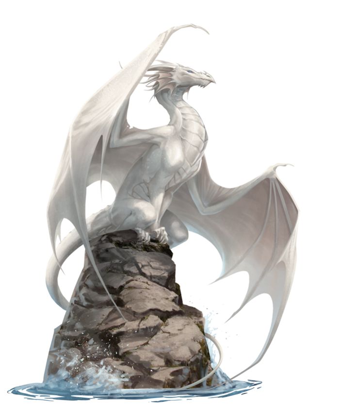 a white dragon statue sitting on top of a rock in the middle of the ocean