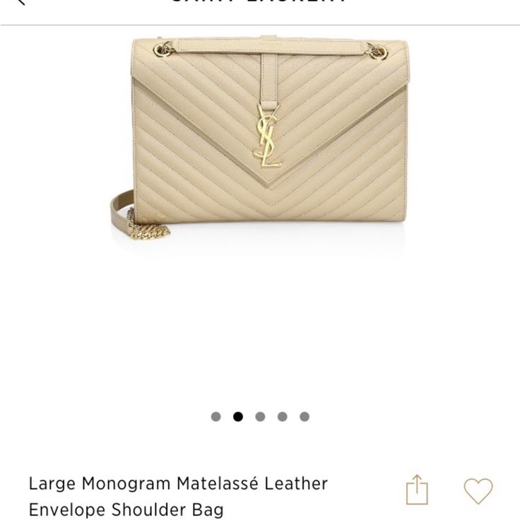 Saint Laurent Large Ysl Monogram Matelasse Shoulder Bag In Nude Powder. Euc. Purchased 3/10/2018 From Saks Fifth Avenue. I’ve Carried This Bag Twice & Don’t Like How Stiff It Is, Hard To Get In & Out Of, Chain Is Loud Sliding Around & Don’t Like The Size On Me. Color Is Gorgeous, Sold Out Style. Includes Dust Bag & All Of The Papers That Came With It. Pet Free Smoke Free Home. No Trades. Saint Laurent Bag, Saks Fifth, Saks Fifth Avenue, Saint Laurent, Dust Bag, Bag Lady, Monogram, Shoulder Bag, Pet