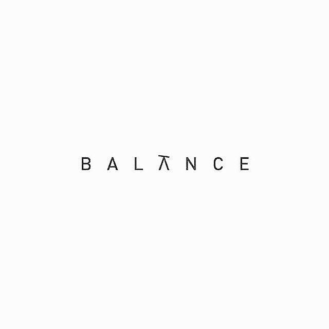 the word balance written in black ink on a white background