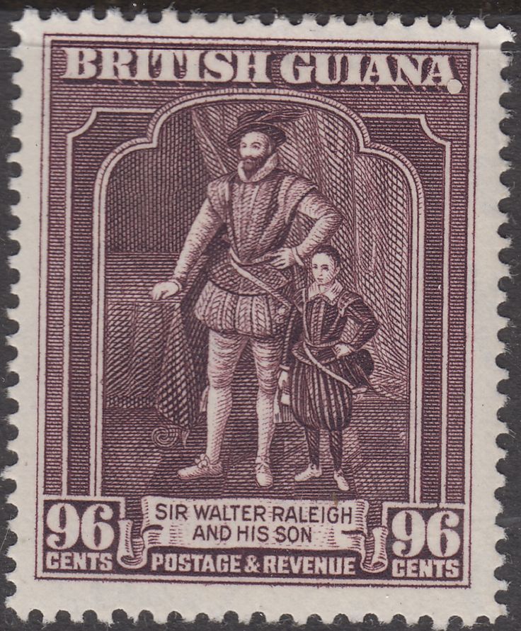 an old postage stamp with a man and child