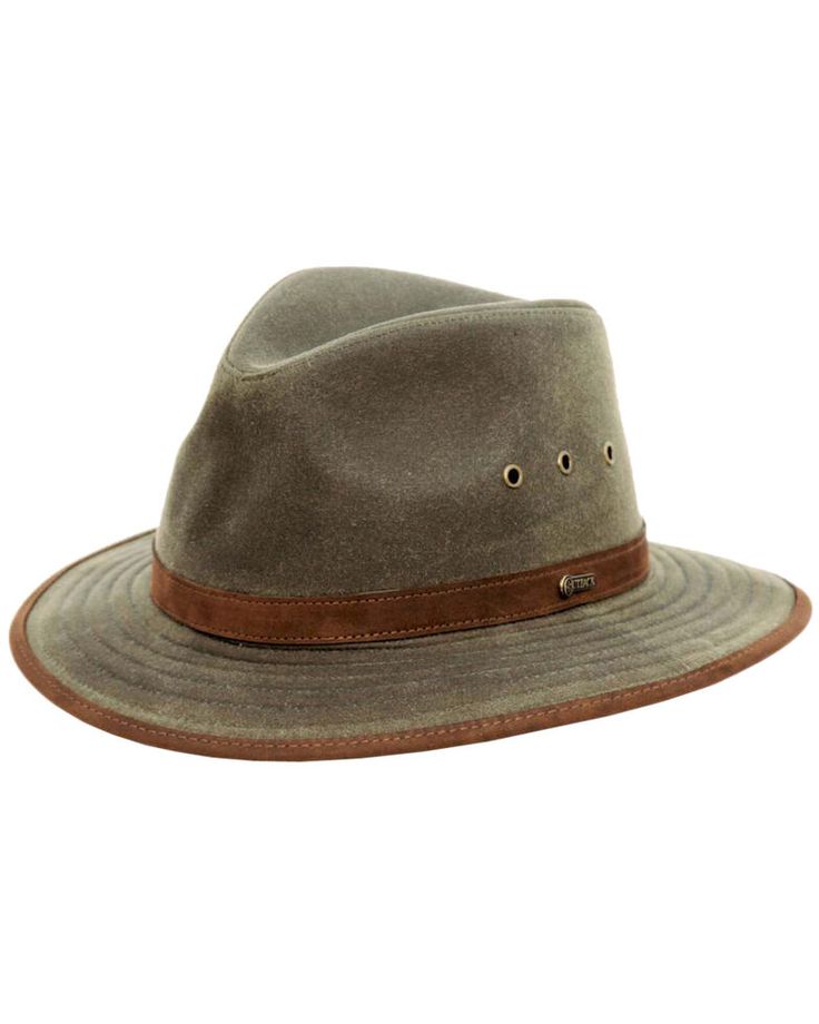 Outback Trading Co. Tan Madison River UPF50 Sun Protection Oilskin Hat, Sage Mens Felt Hats, Adventure Hat, Outback Hat, Safari Hat, Stetson Hat, Rain Hat, Adventure Outfit, Hat Stands, Fishing Hat