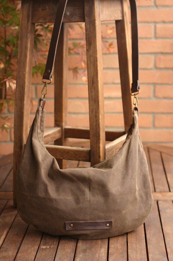 Canvas crossbody bag waxed canvas hobo bag handmade bag | Etsy On-the-go Waxed Finish Shoulder Satchel, Canvas Hobo Bag With Leather Handles And Crossbody Shape, Canvas Crossbody Hobo Bag With Leather Handles, On-the-go Waxed Finish Satchel Shoulder Bag, Canvas Shoulder Bag With Adjustable Strap, Canvas Crossbody Shoulder Bag For Everyday Use, Everyday Canvas Crossbody Shoulder Bag, Waxed Finish Shoulder Satchel For On-the-go, Rectangular Cotton Shoulder Bag With Waxed Finish