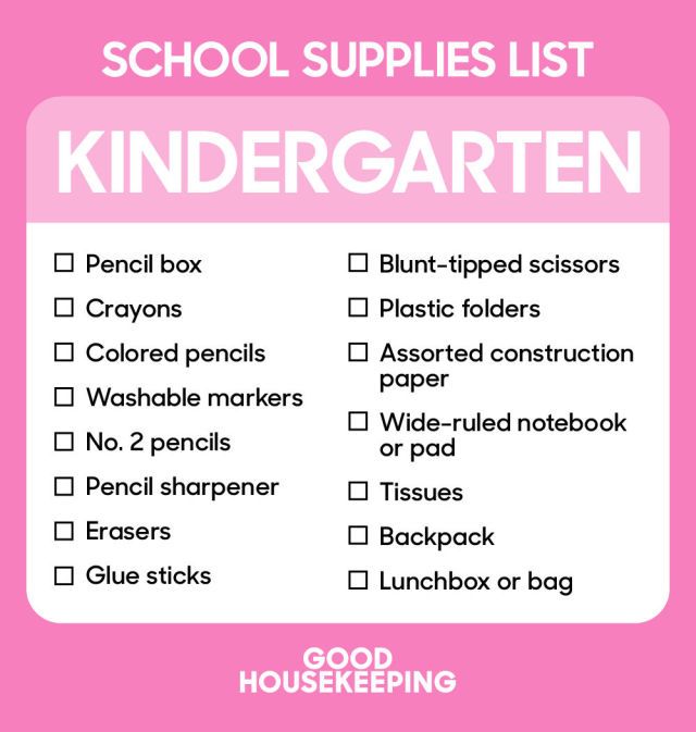 the school supplies list for kids is shown in pink and white with text reading school supplies list