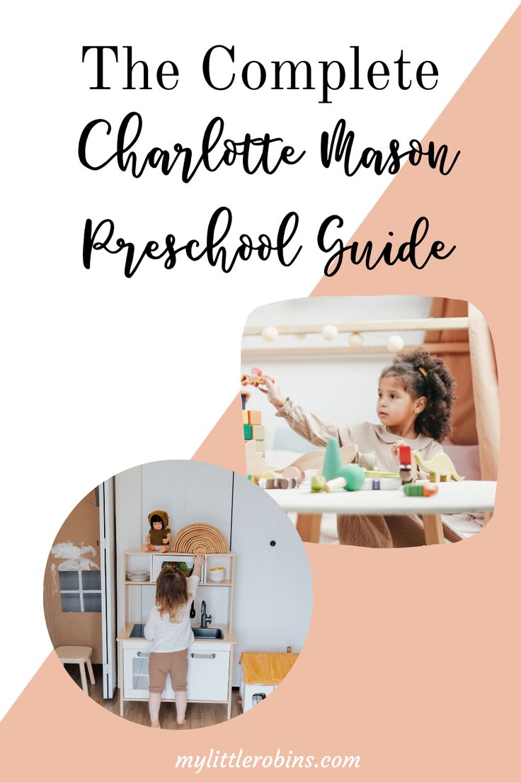 the complete charlotte mason pre - school guide is shown with an image of a child in a high chair