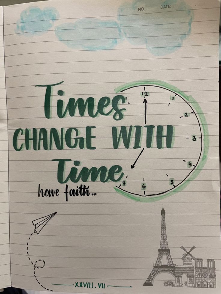 a piece of paper with the words times change with time have faith written on it