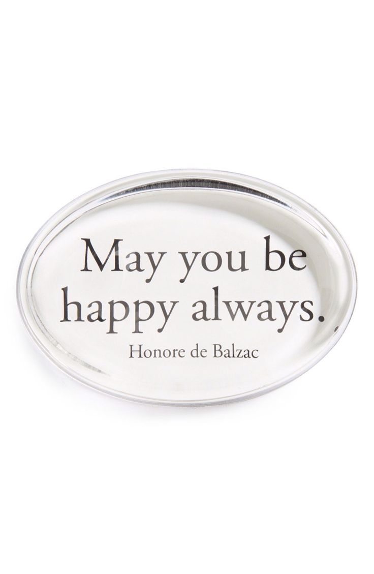 a white plate with the words may you be happy always