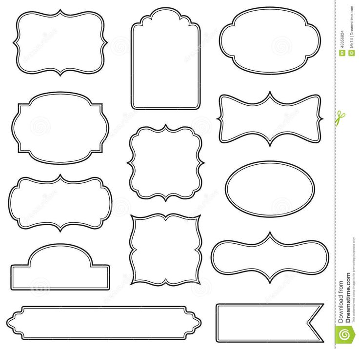 a set of different frames and labels