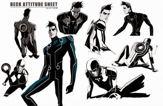 an image of some futuristic men in black and white colors, with different body shapes