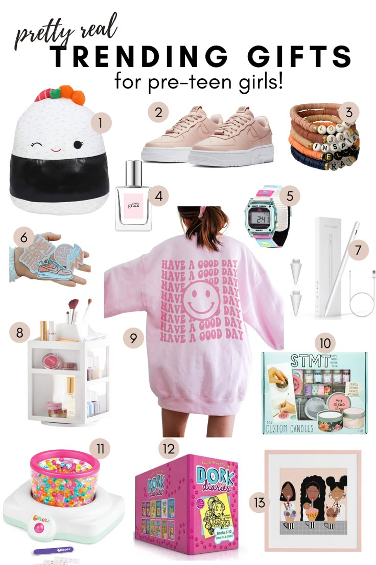 Birthday Present Ideas For 12-13, Gifts 13 Girl, Gift Ideas 13 Girl, 12 Year Birthday Gift Ideas, Birthday Gifts For Preteen Girl, Best Gifts For Girls 10-12, Room Ideas For 9 Year Girl, 10th Birthday Gifts For Girls Ideas, Gifts For A 10 Year Girl