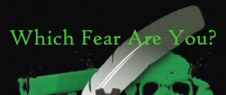 a poster with a knife and skull on it that says which fear are you?