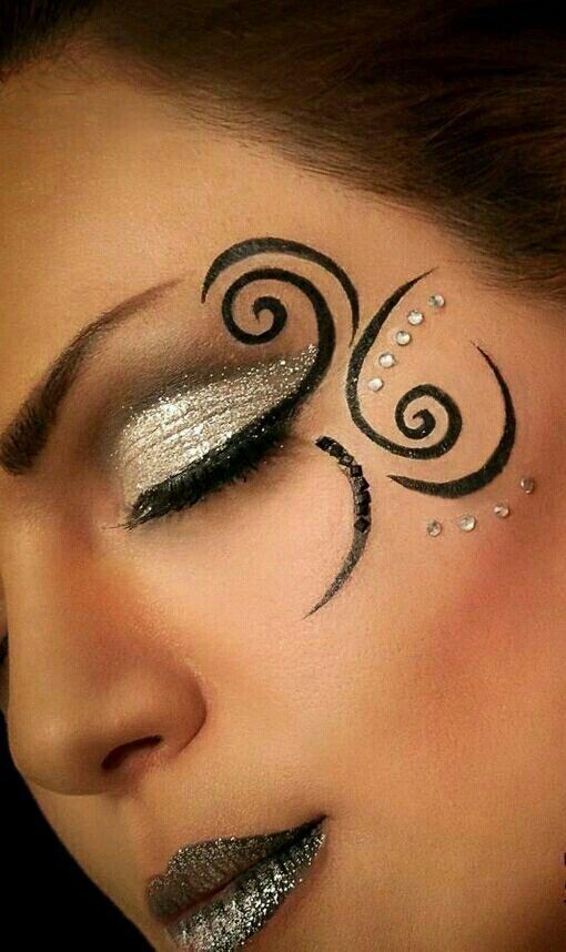 Make Up Ideas For Party, Faschings Make Up, Extreme Make-up, Steampunk Makeup, Circus Makeup, Fantasy Make-up, Make Up Designs, Carnival Makeup, Eye Makeup Styles