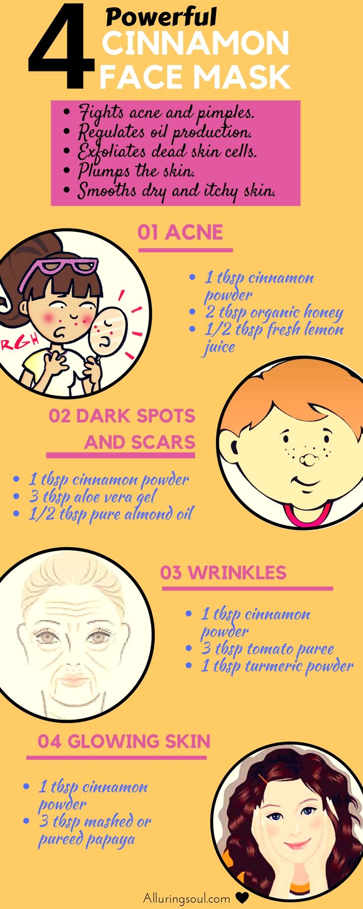 Cinnamon Face Mask For Acne, Scars And Beautiful Skin Cinnamon Face Mask, Face Mask For Acne, Acne Scar Mask, Mask For Acne, Acne Face Mask, Home Remedies For Acne, Acne Scar Removal, Cystic Acne, Acne Remedies