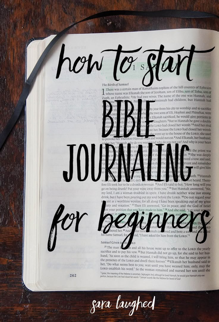 an open bible with the words how to start bible journaling for beginners on it