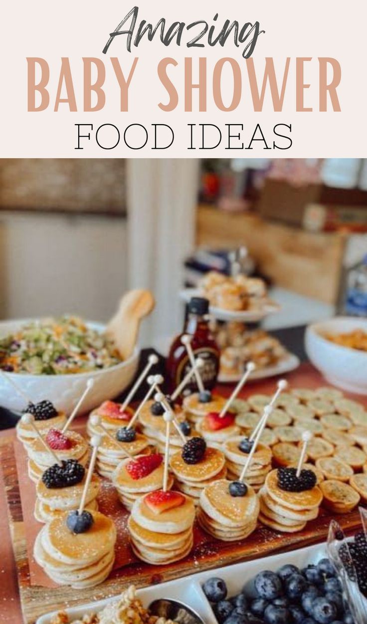 an image of baby shower food ideas