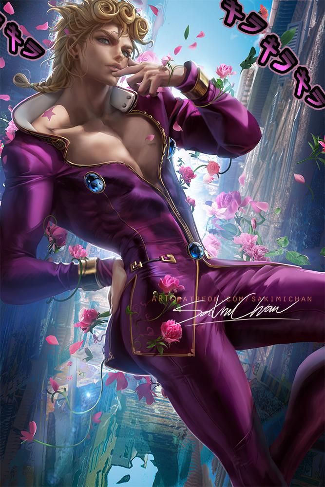 Aesthetic Female Fanart Giorno Giovanna