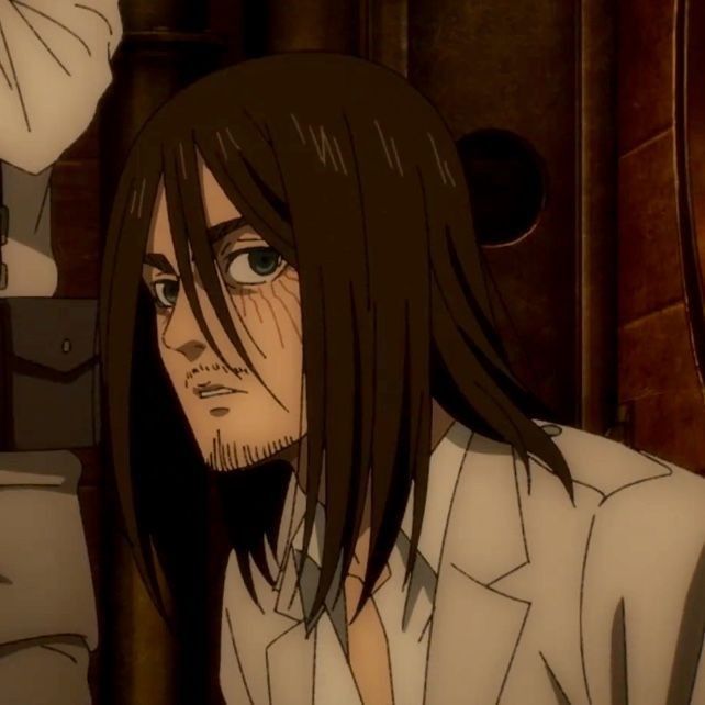 an anime character with long black hair wearing a white shirt and looking at the camera