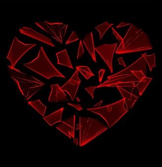 Glass Broken, Tikki Y Plagg, Shattered Heart, Broken Hearted, Broken Images, Broken Mirror, Breaking In, Heart Drawing, Heart Painting