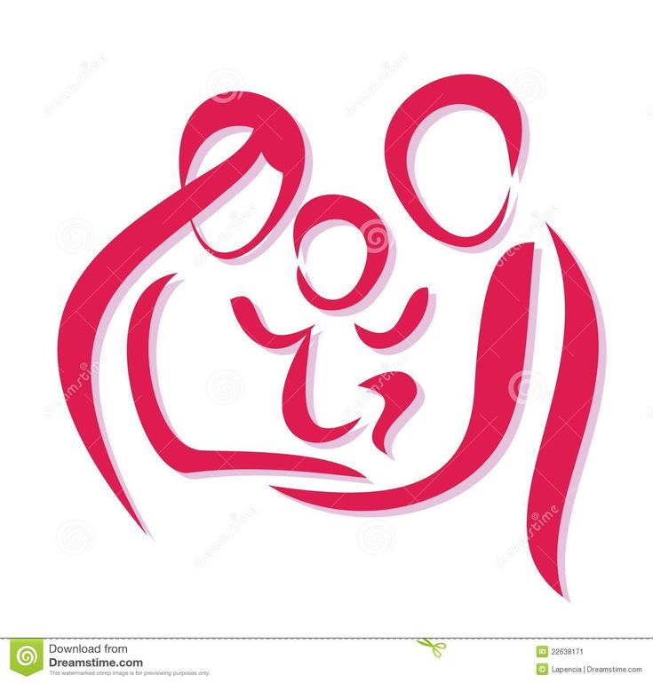 the mother and child are holding each other in their arms, logo or emblem design