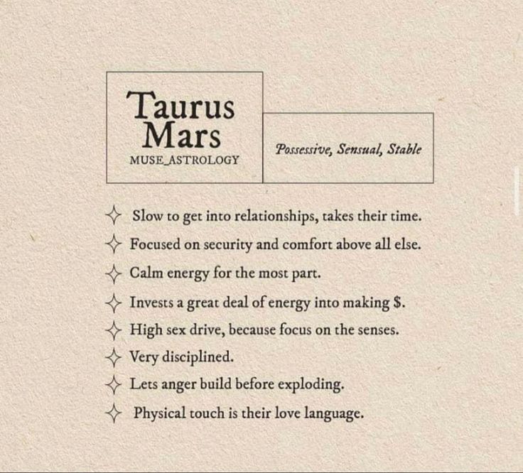 an image of taurus mars text on a piece of paper