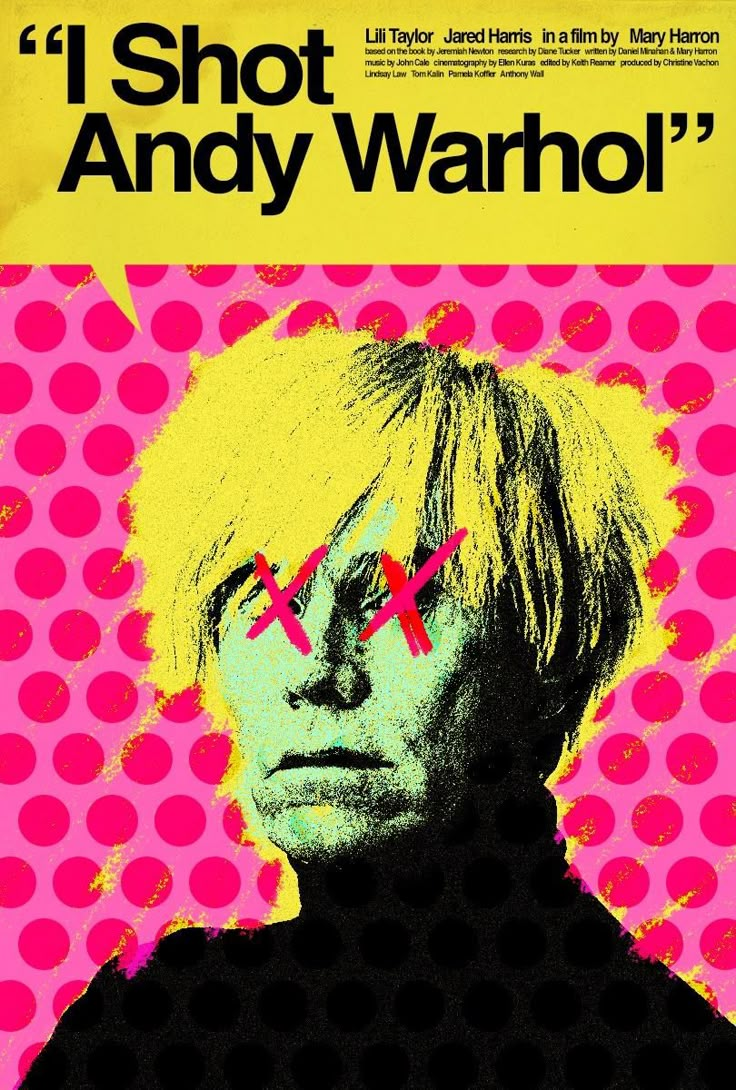 the poster for andy warhol's film i shot andy