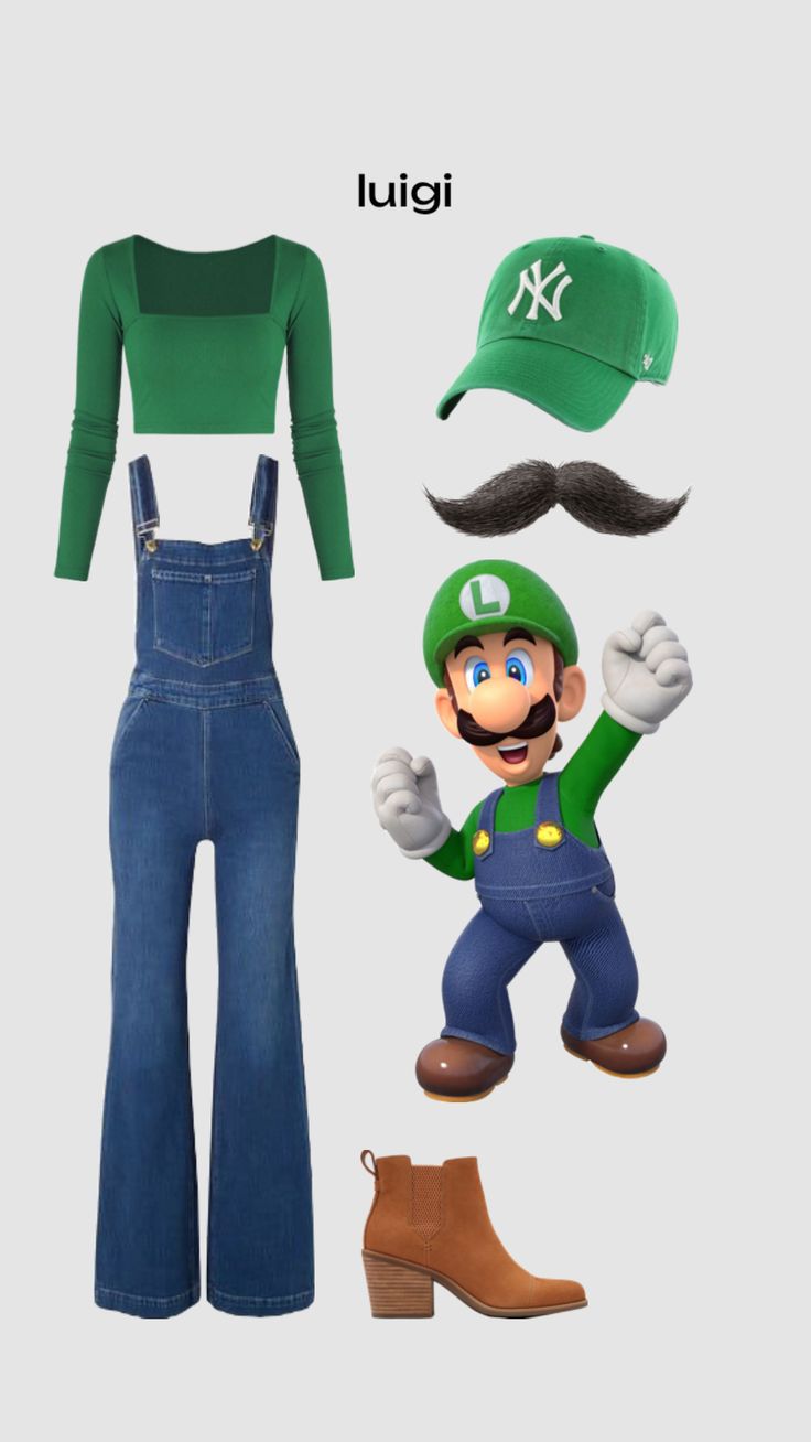 an image of mario and luigi's outfit for the nintendo wii game super mario