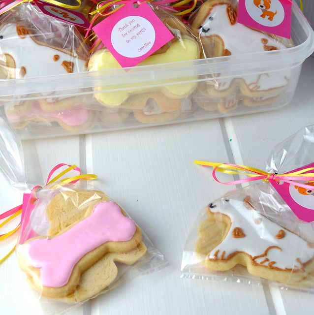 some cookies in plastic bags with tags on them