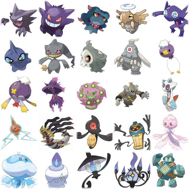 several different types of pokemon characters are shown