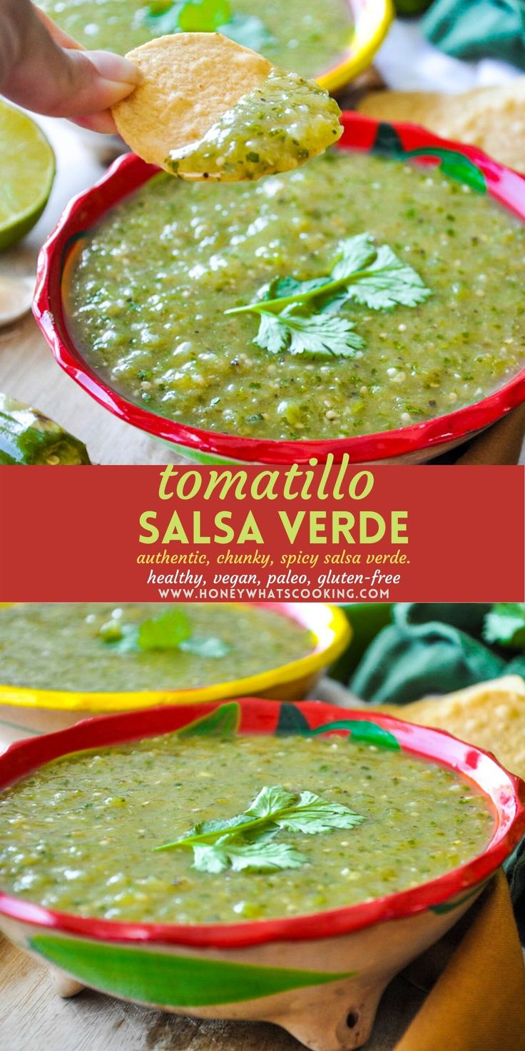 two bowls filled with salsa and tortilla chips