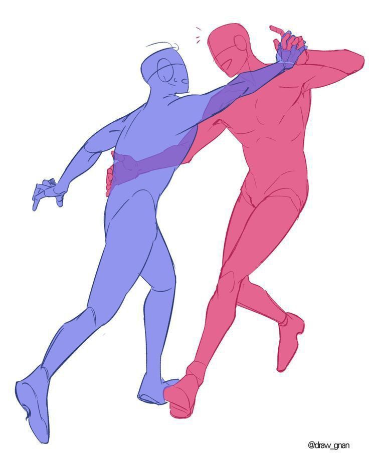 Two Guys Standing Next To Each Other, Villain And Hero Poses Reference, Gunshot Hand Pose, Oc Art Poses, Couples Body Base, Best Friend Art Poses, Pride Pose Reference, Slow Dancing Drawing Reference, Bumping Into Someone Drawing