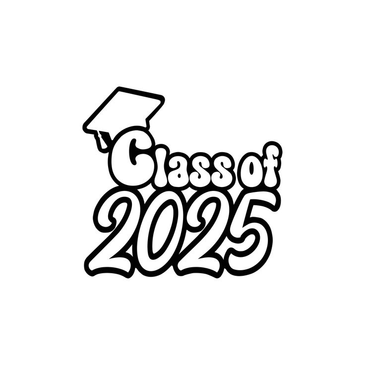 the class of 2055 logo is shown in black and white, with graduation cap on top