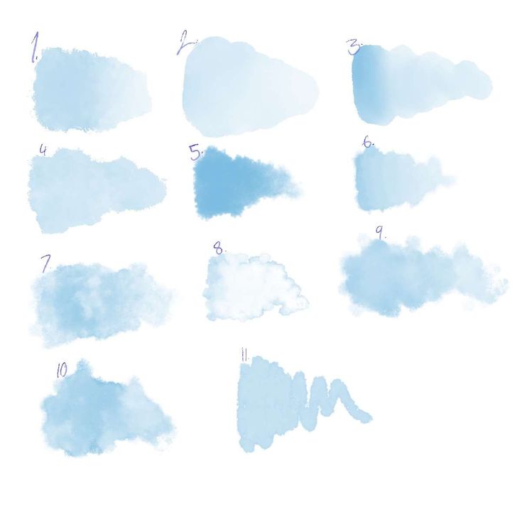 the different shades of blue paint are shown