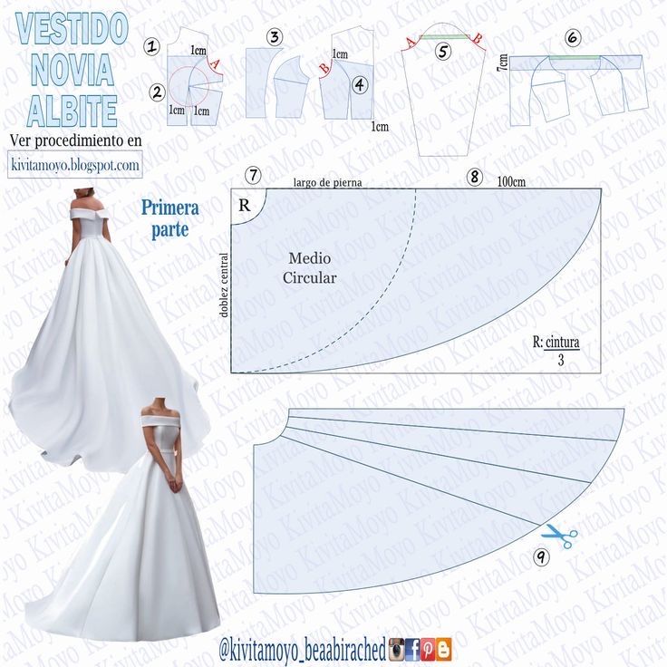 the sewing pattern shows how to make a wedding gown with capes and veils