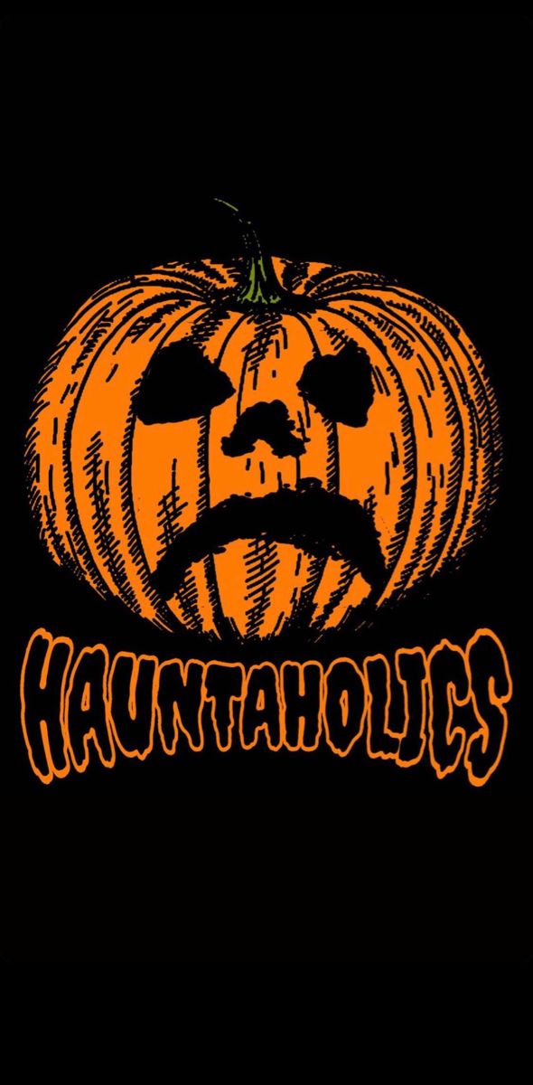 an orange and black pumpkin with the word hauntahles on it