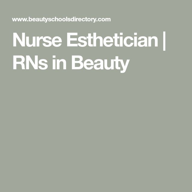 the words nurse esthetician rns in beauty on a gray background with an image of