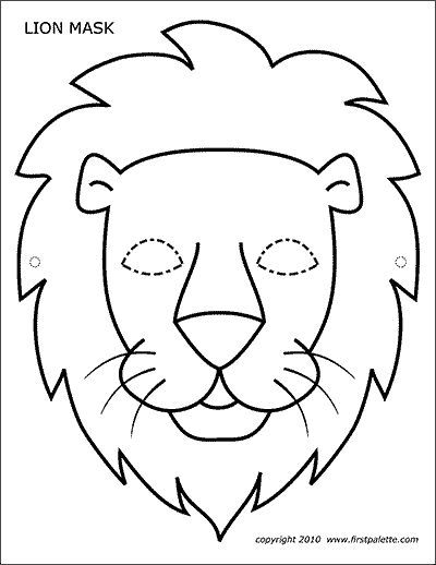 a lion mask with the outlines cut out