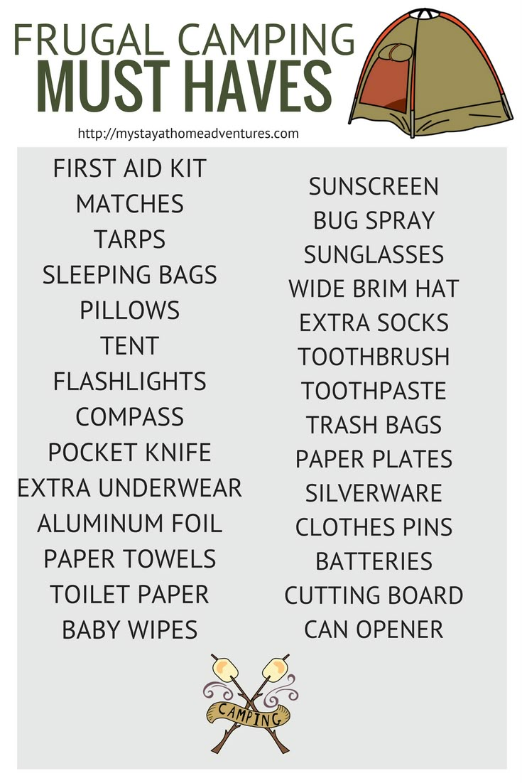 an image of camping must haves with the words in english and spanish on it