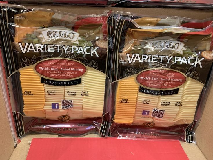 two packages of variety packs are on display